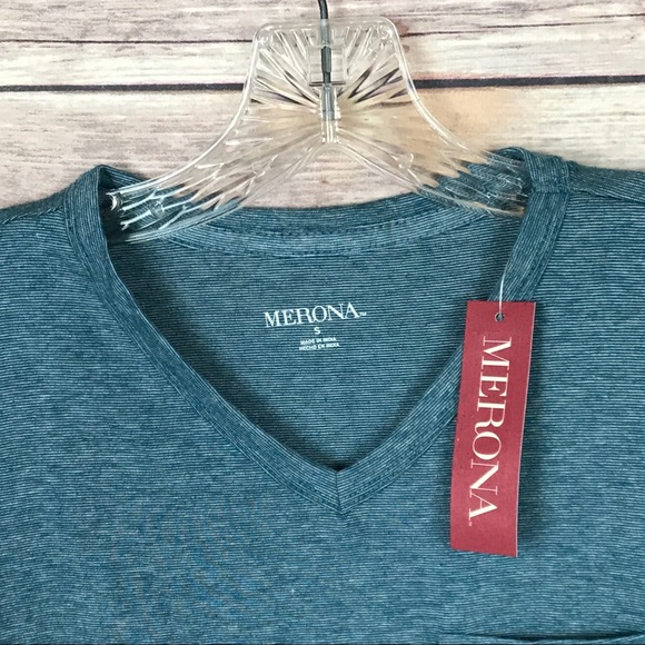 Merona Short Sleeve Jade Green Cotton Shirt Small - Picture 3 of 5